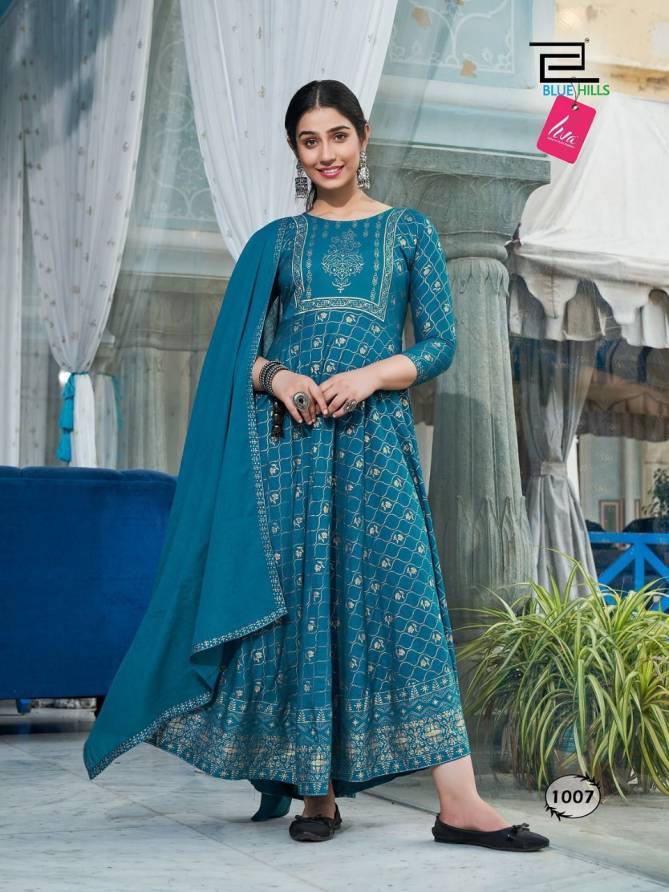 Raksha Bandhan Fancy Festive Wear Rayon Printed Long Kurti With Dupatta collection